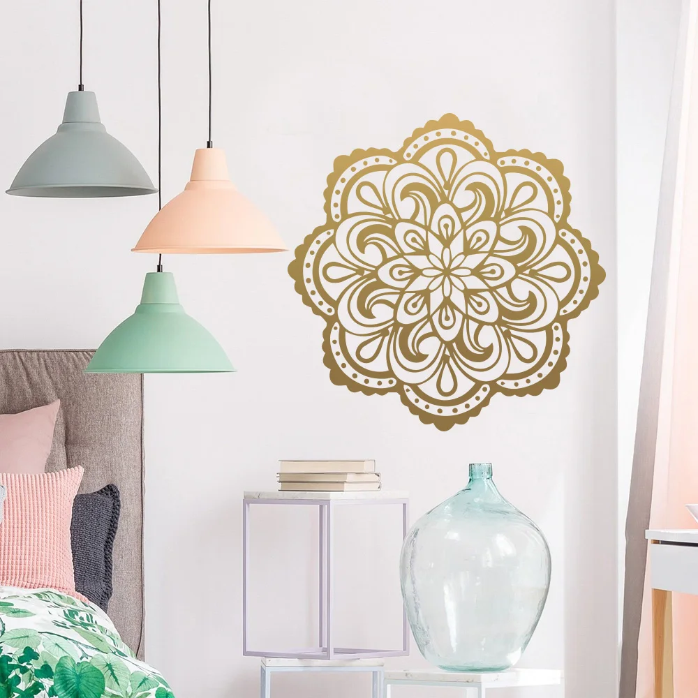 Mandala vinyl Wall Stickers Personalized Creative For Kids Room Living Room Home Decor Vinyl Sticker Mural yoga Wallpaper