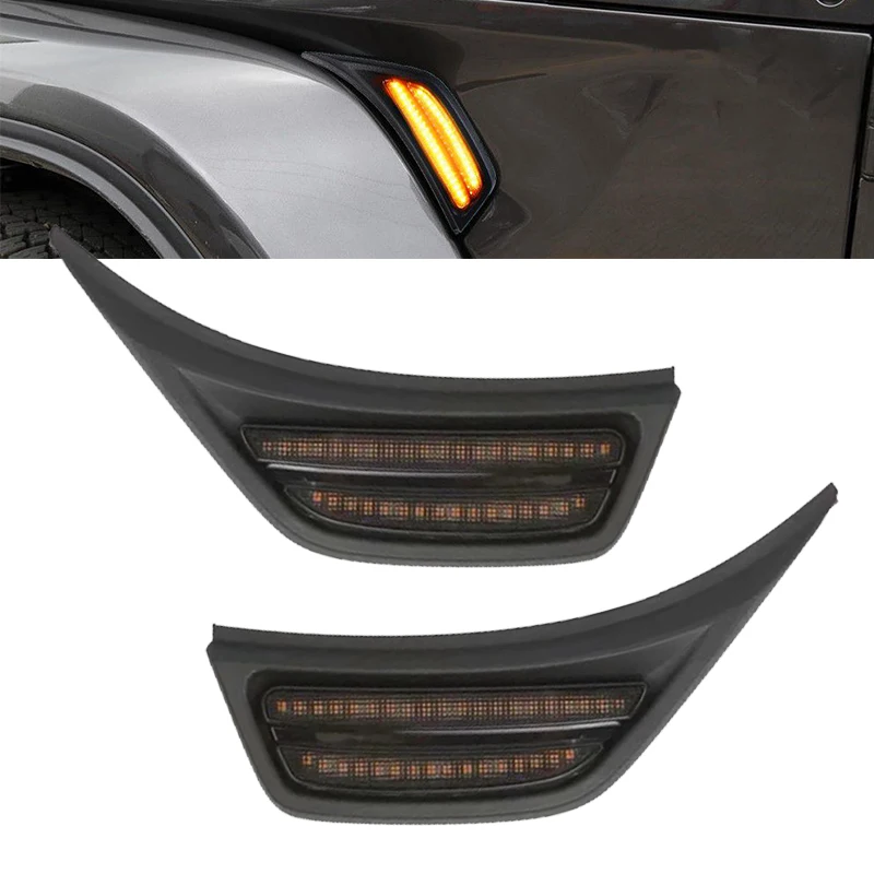 

New for Jeep WranglerJL 2018LED Front Fender Side Marker Light Turn Signal Lamp