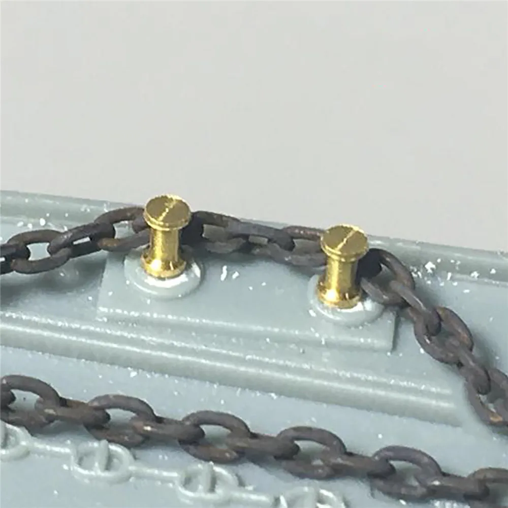 DIY Anchor Chain & 20PCS Bollards Set for 1/350 Cruiser Battleship Model Accessories RC boAts Parts