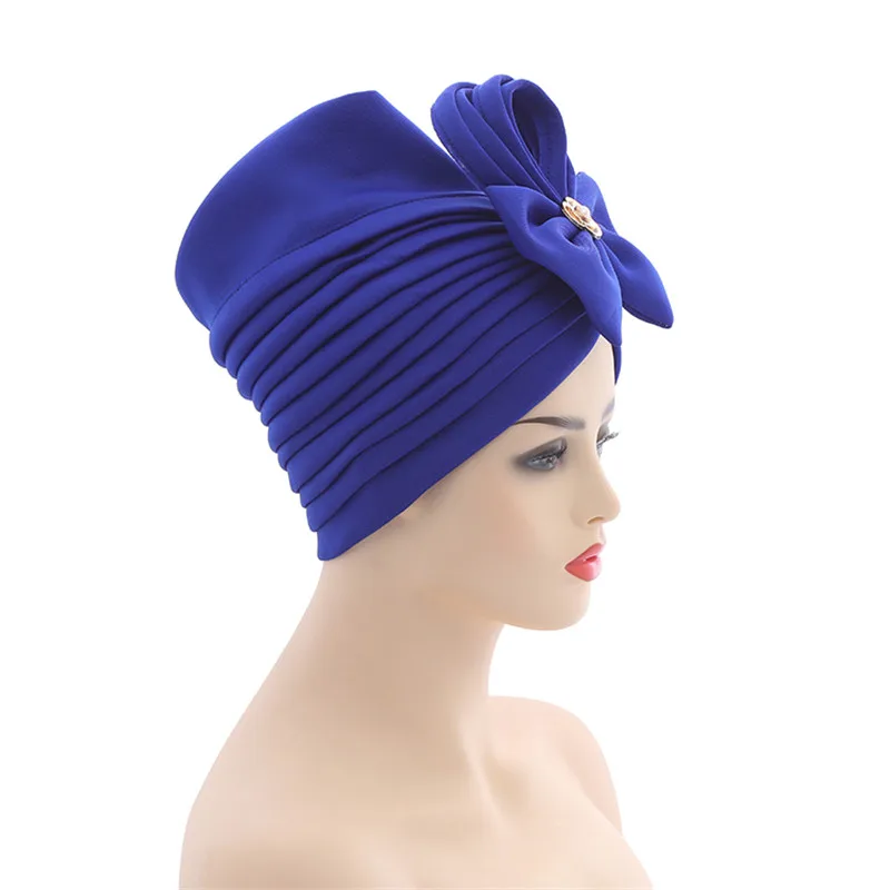Handgemachte nigerianische Hochzeit Gele afrikanische Auto Gele Headtie muslimische Turban Kappe arabische Indien Hut weibliche Kopf Wraps Turbante Mujer – Detail 6
