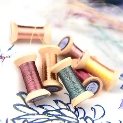 New Design Colorful Gold Line Embroidery Thread Sea Bream color Threads Handmade Natural in transition 50M/pcs