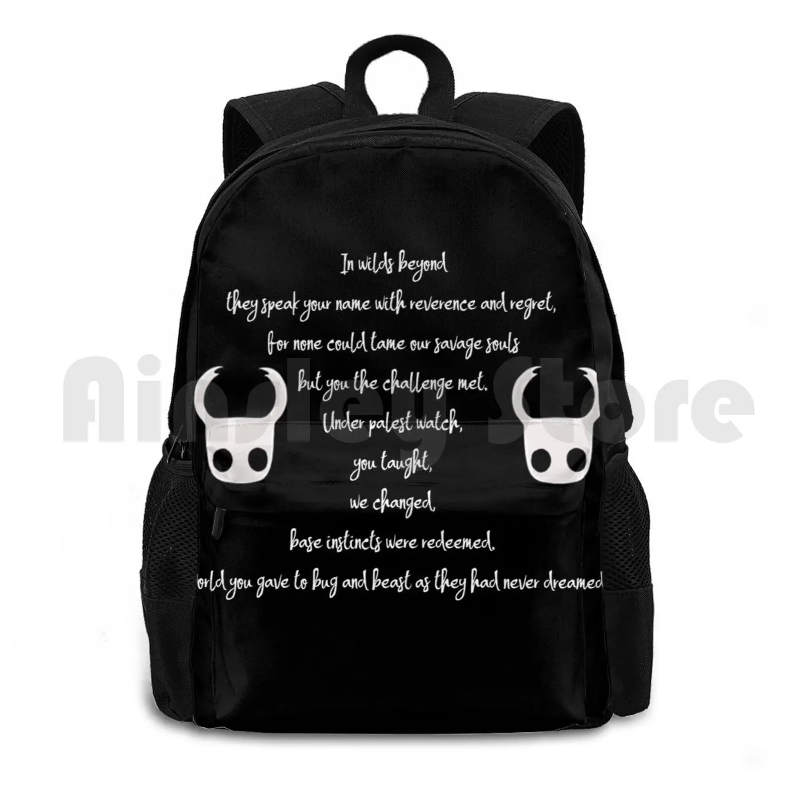 

Hollow Knight Poem Outdoor Hiking Backpack Riding Climbing Sports Bag Hollow Knight Video Game Videogame Computer Pale Soul