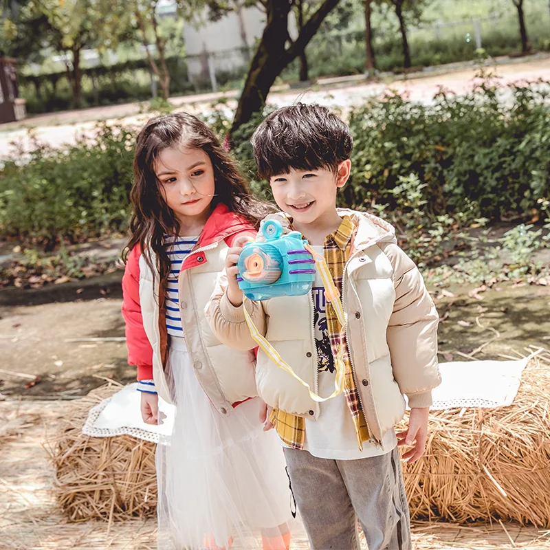 

Children's Down Cotton Padded Clothing For Boys & Girls Winter Thickened Wadded Jacket Baby Kids Casual Spliced Hooded Coat P229