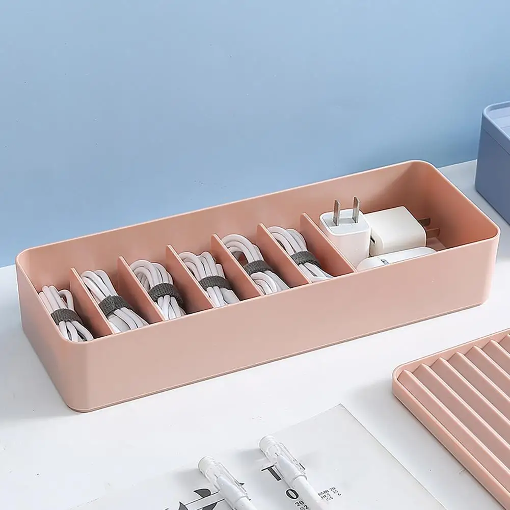 Пыленепроницаемый ящик для хранения кабеля данных многофункциональный органайзер для зарядного кабеля практичная коробка для управления кабелем данных