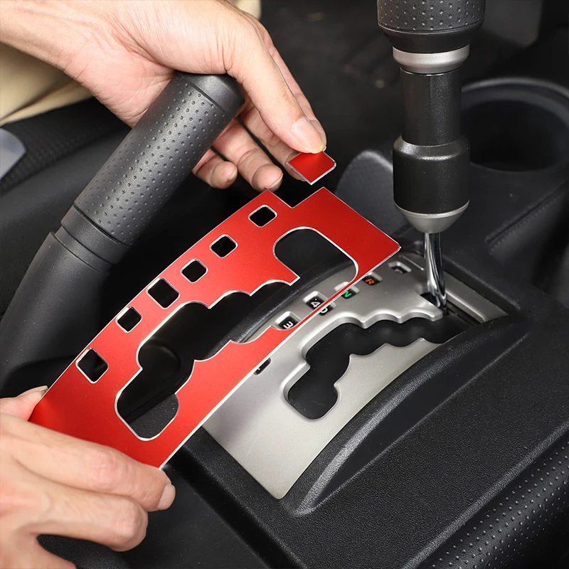 

For Toyota FJ Cruiser 2007-2021 Aluminum Alloy Car Center Console Shift Gear Panel Trim Frame Cover Molding Interior Accessory