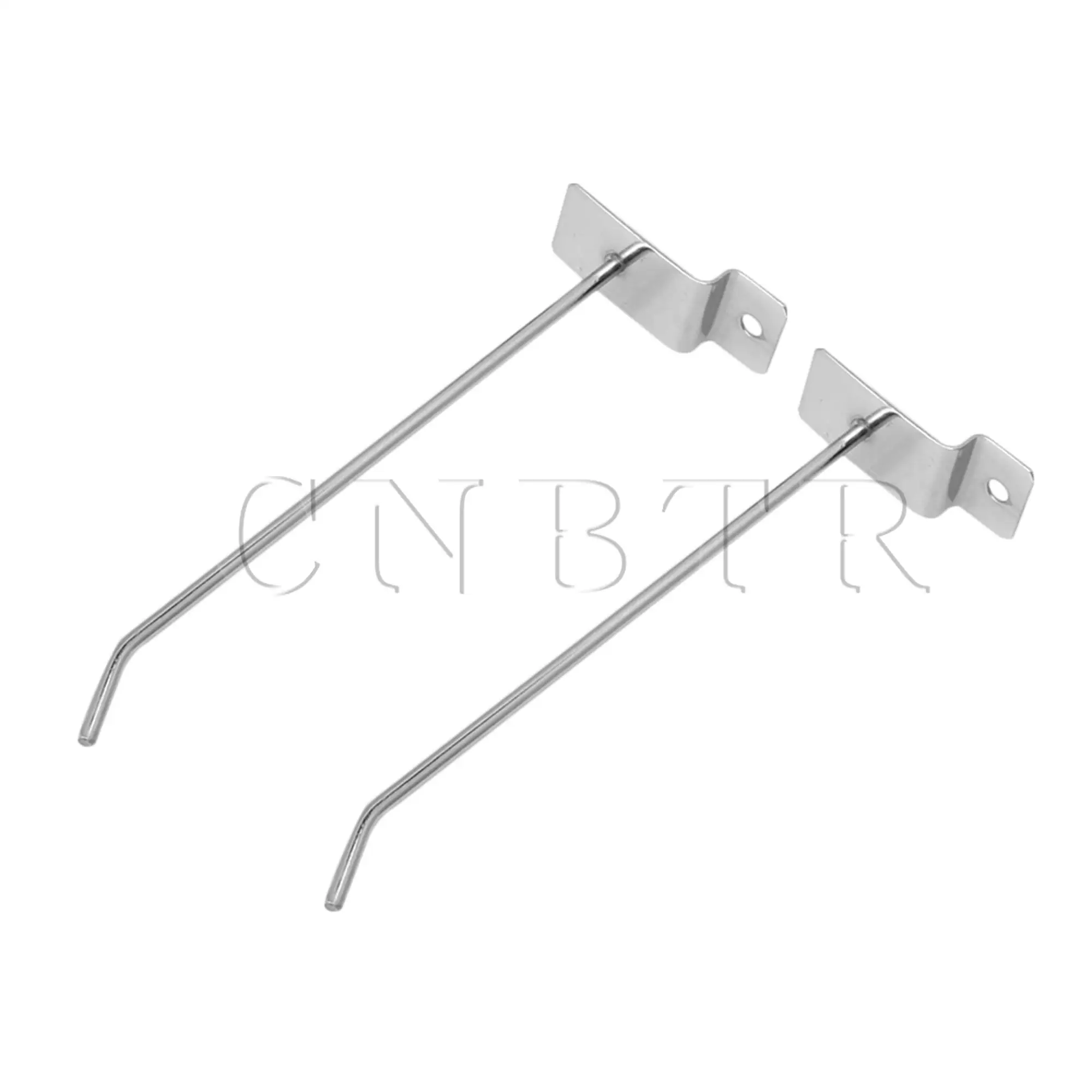 CNBTR 50PCS 3.2x150mm Slatwall Single Hook Prong Hangers Rack Replacement Part