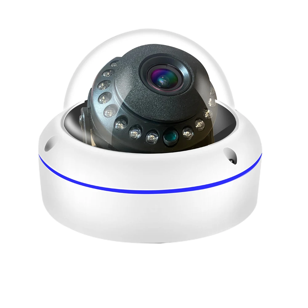 4K 8MP Segurança PoE Câmera IP Dome Metal shell Onvif H265 3840x2160 100ft Humano IR Night Vision Áudio Vídeo Vigilância SIMICAM