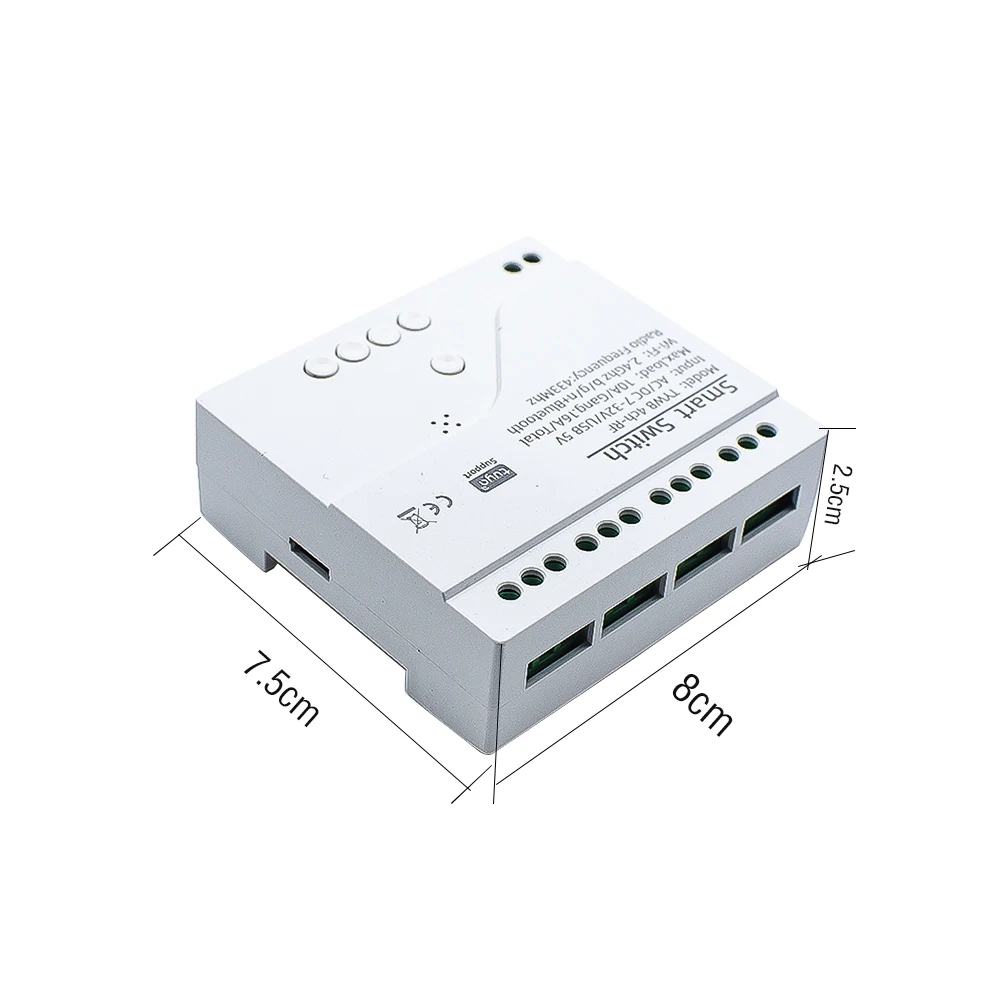 4CH Tuya Smart Switch 220V WIFI Module Remote Control USB 5V 12V 24V 85-250V RF Receiver 10A Smart Relay Includes Free shell