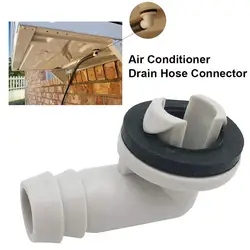 Plastic Air Conditioner AC Drain Hose Connector Elbow Fitting with Rubber Ring