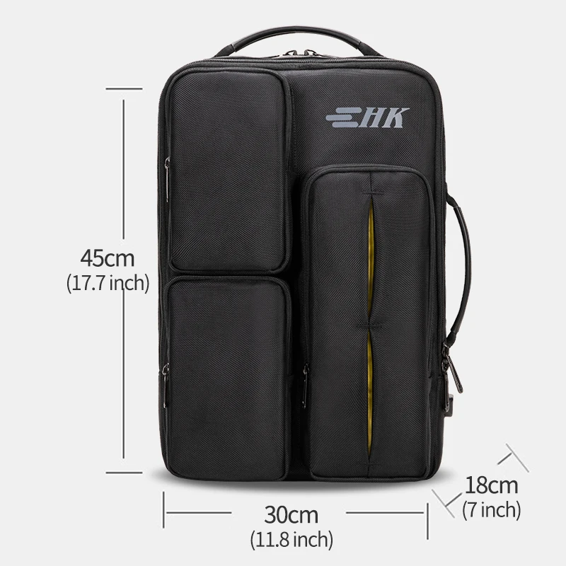 Heroic Knight Men Multifunctional Backpack Waterproof 15.6inch Laptop Bag High Capacity Bag for Business Man TravelPack