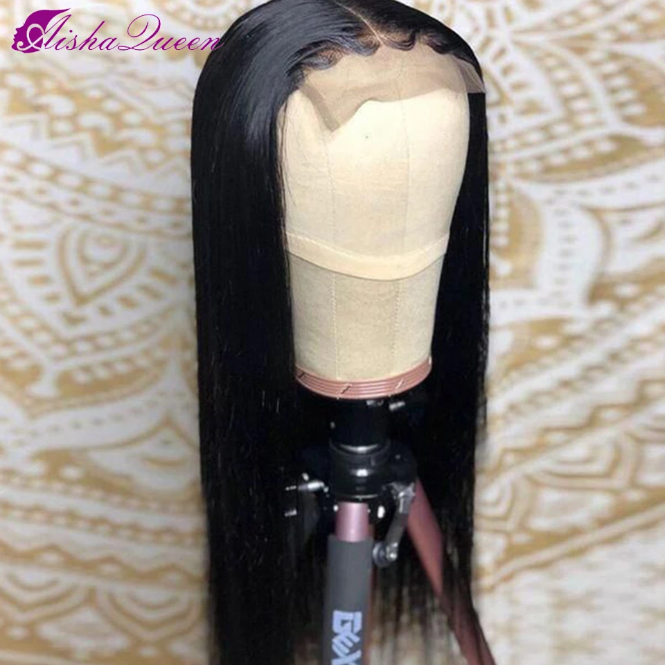 Aisha Queen 4x4 Closure Wig Lace Closure Wig Straight Lace Front Wig 150% Remy Lace Wig Brazilian Human Hair Wig Closure Wig