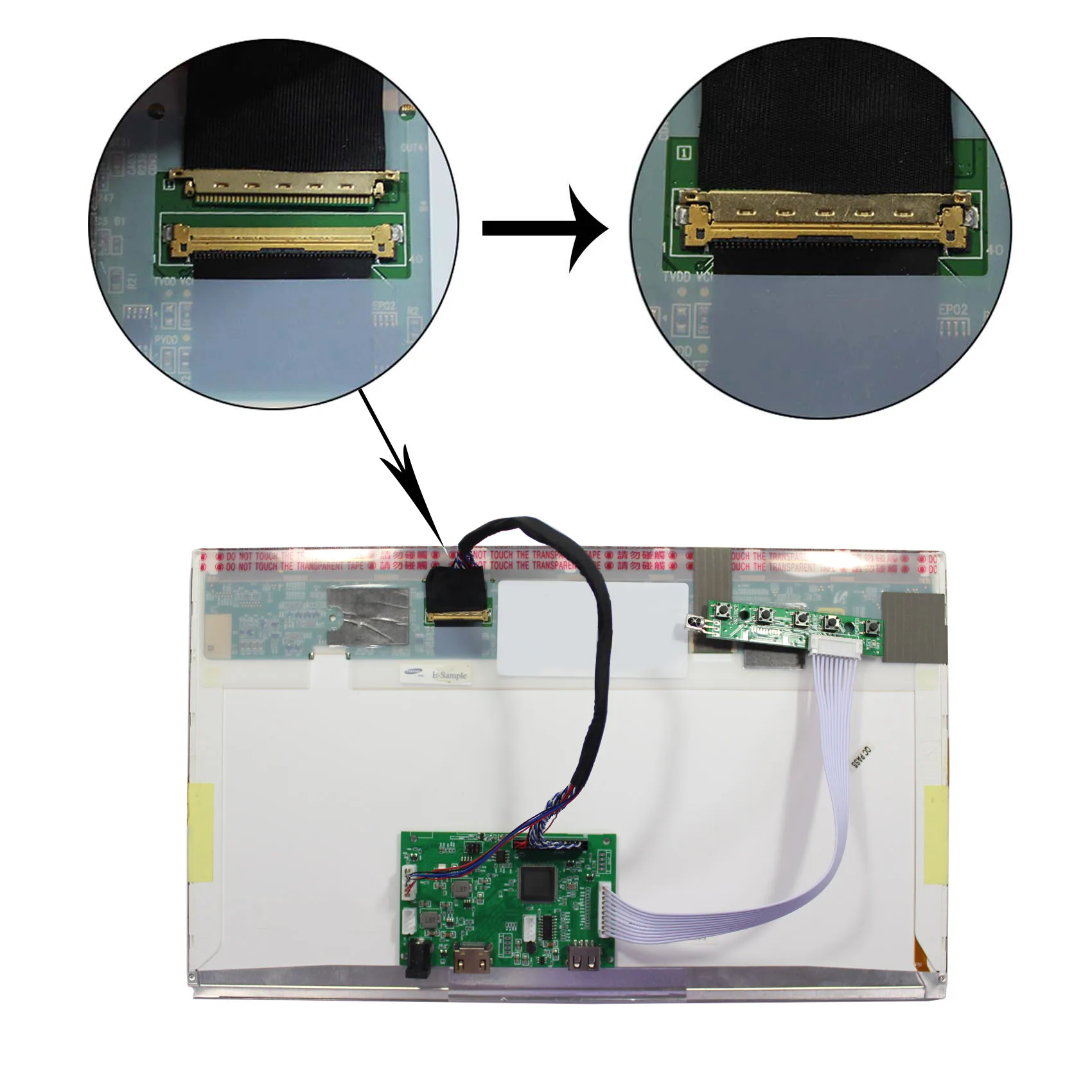 Scheda Controller LCD HD-MI.USB per 30pin LVDS 15.6 pollici 17 pollici 1920x1080 B156HW01 V.0/V.4/V.7 B156HW02 LP173WF1 N173HGE-L21