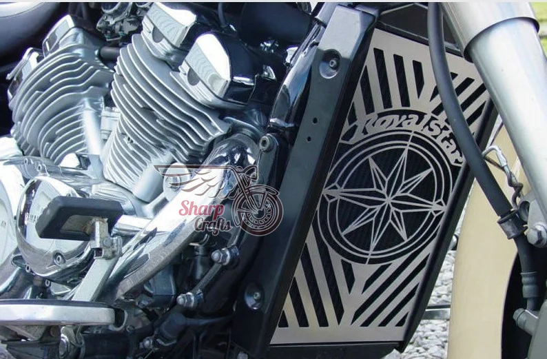 Motorcycle Accessories Chrome Skull Flame Radiator Grill Cover Guard Protector For Yamaha ROYAL STAR XVZ 1300 XVZ1300 1999-2010 view 6