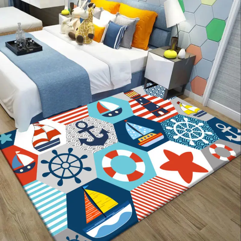 

High Quality Rug Children's Flannel Carpet Animal Puzzle Game Learn For Baby Play Rectangular Carpet in the children's room