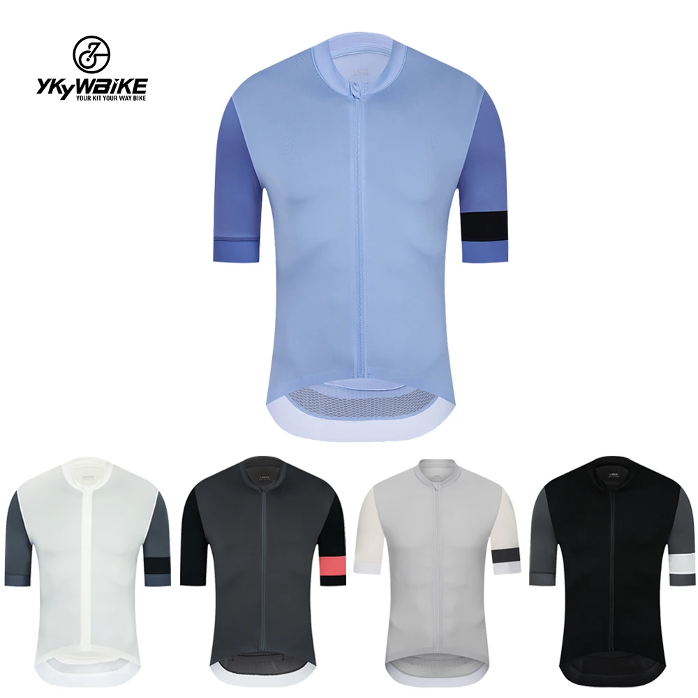 YKYWBIKE Men Short Sleeve Cycling  Jersey Summer Bicycle T-Shirt Breathable Quick Dry MTB Road Bike Sports Clothing YKK Zipper