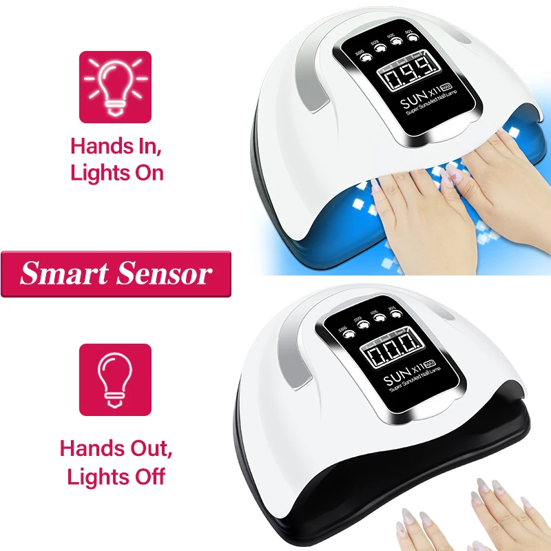 66LEDs UV LED Nail Dryer Professional Nail Lamp For Manicure With LCD Display Gel Polish Drying Lamp For Nail Art Salon