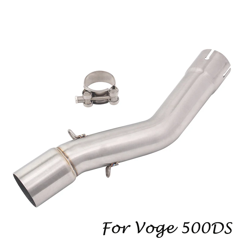 Slip for Voge 500DS Motorcycle Exhaust Middle Link Pipe Connect Tube to 51MM Muffler Tips