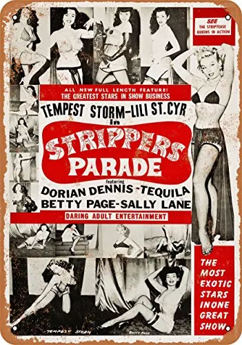 Metal Sign - 1956 Strippers Parade - Vintage Look Wall Decor for Cafe beer Bar Decoration Crafts