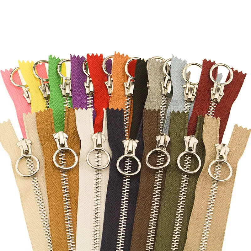 2/5pcs 15/20/30/40cm 3# Metal Zipper Close-End Color Zippers DIY Bag Purse Wallet Shoes Garment Zip Sewing Accessory