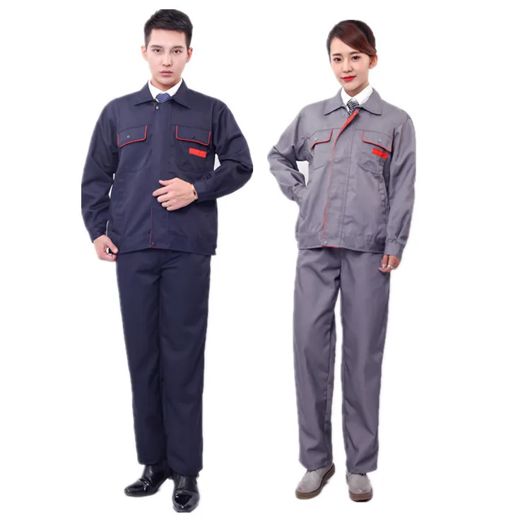 Nuovo Lavoro di Set Abbigliamento Donne Degli Uomini Giubbotti + Pantaloni di Autunno della Molla Macchina Riparatori tuta di lavoro Saldatore Officina Generale di Lavoro Uniforme