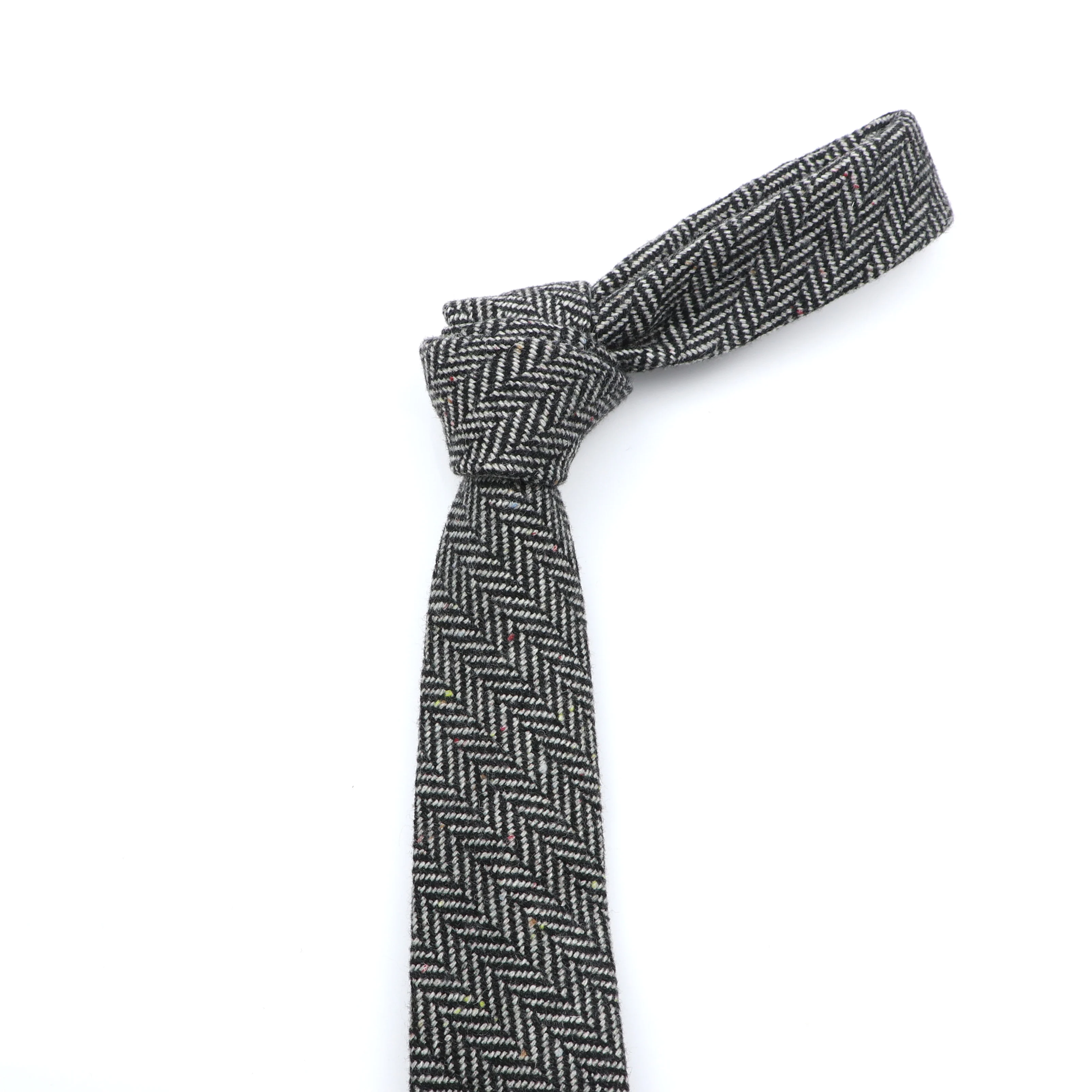 2021 New Fashion Men's Wool Necktie Skinny  Narrow Comfortable Tie Casual England Cravat 7cm Width For Wedding Party Man's Gift