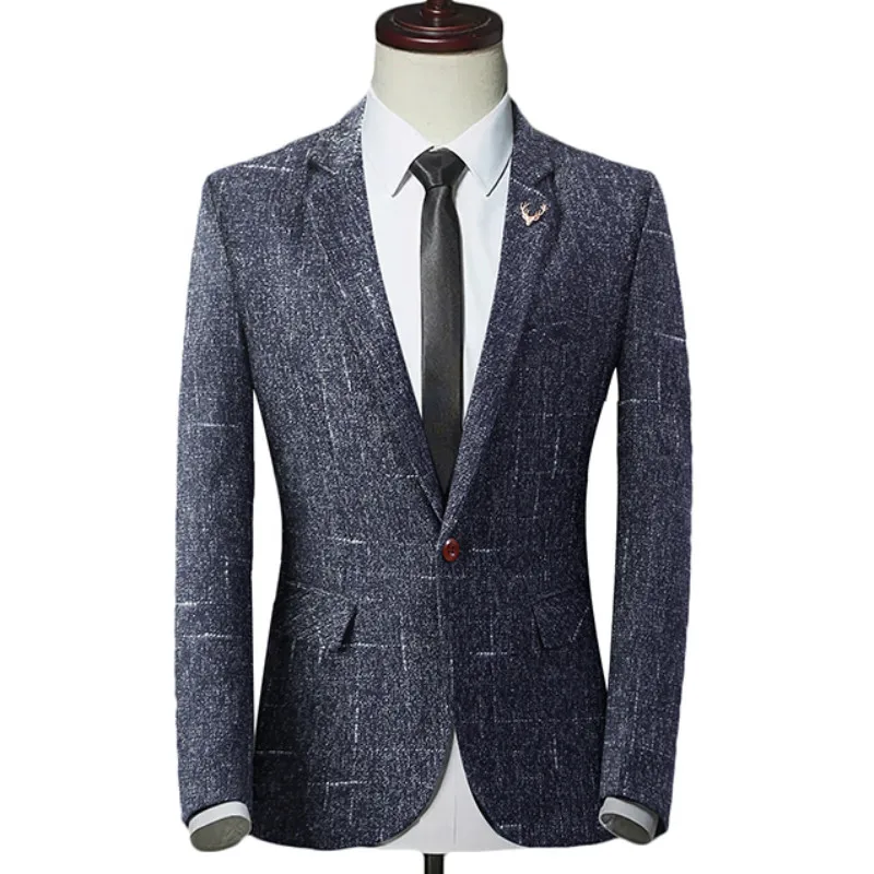 

Men Wedding Blazers Slim Fit Suits Coat Male Business Casual Formal Party Dress Blazer Jacket