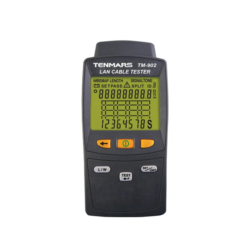 TENMARS TM-902 LAN Cable Tester Using Multiple Remote ID Up to 8 Locators to Test on RJ-45 (UTP, STP) LAN Cable.Auto Power Off.