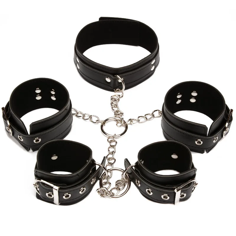 Sexy Handcuffs Collar BDSM Adult Game Fetish Training Sexual Slavery Rope Slave Female Sex Toy Lovers Gay Erotic Products