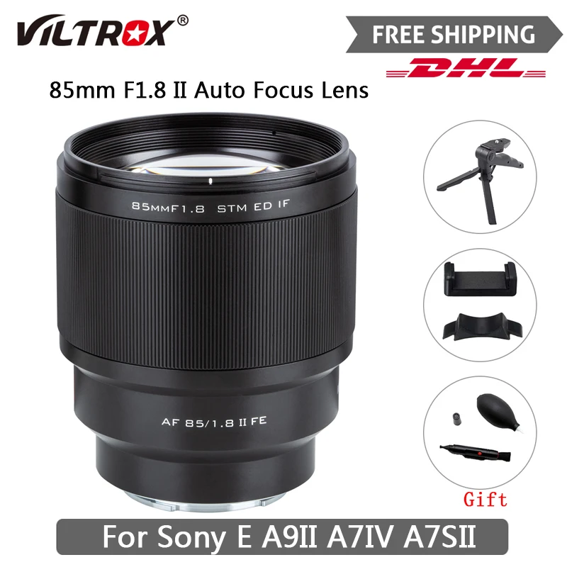 

VILTROX 85 мм F1.8 II STM Полнокадровый объектив с автофокусом для Sony E Mount камера с большой диафрагмой как A9II A7IV a7SII A6600 A7R3