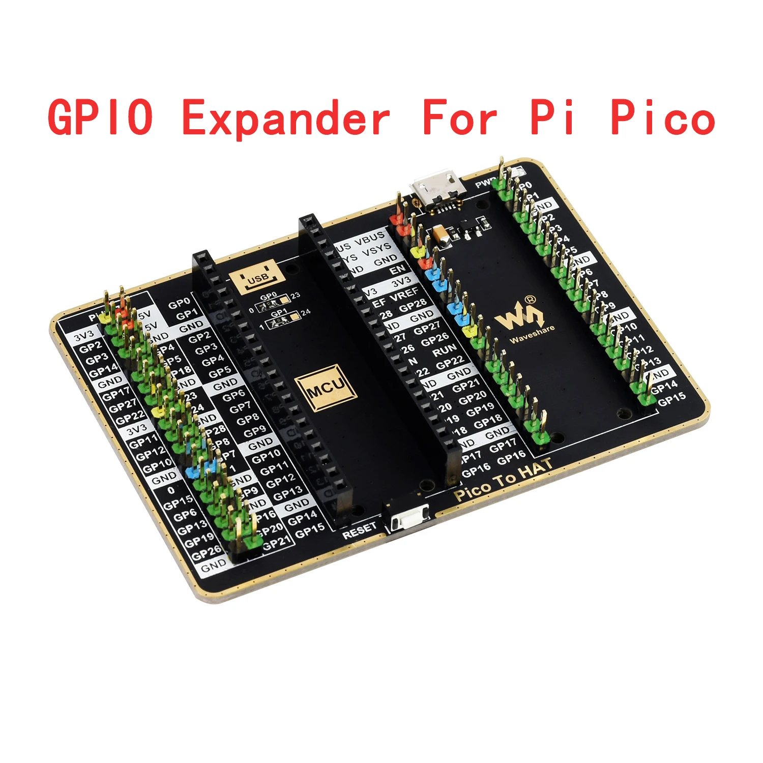 40Pin GPIO Expander Module Expansion Board Breakout Shield HAT for RPI Raspberry Pi PICO W WH RP2040 Breadboard Prototype Board