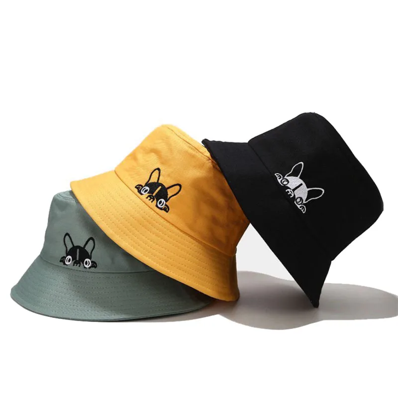 

Summer Sun Hat Lovely Pet Dog Bucket Hat for Men Women Cotton Bob Boys Girls Panama Fold Beach Travel Outdoor Fisherman Hat