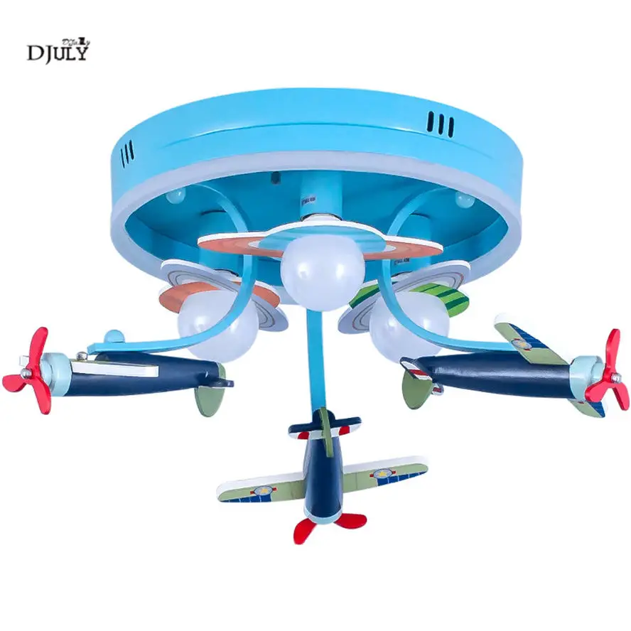 nordic planet plane chandelier for Children's room living room kids led lighting fixtures creative