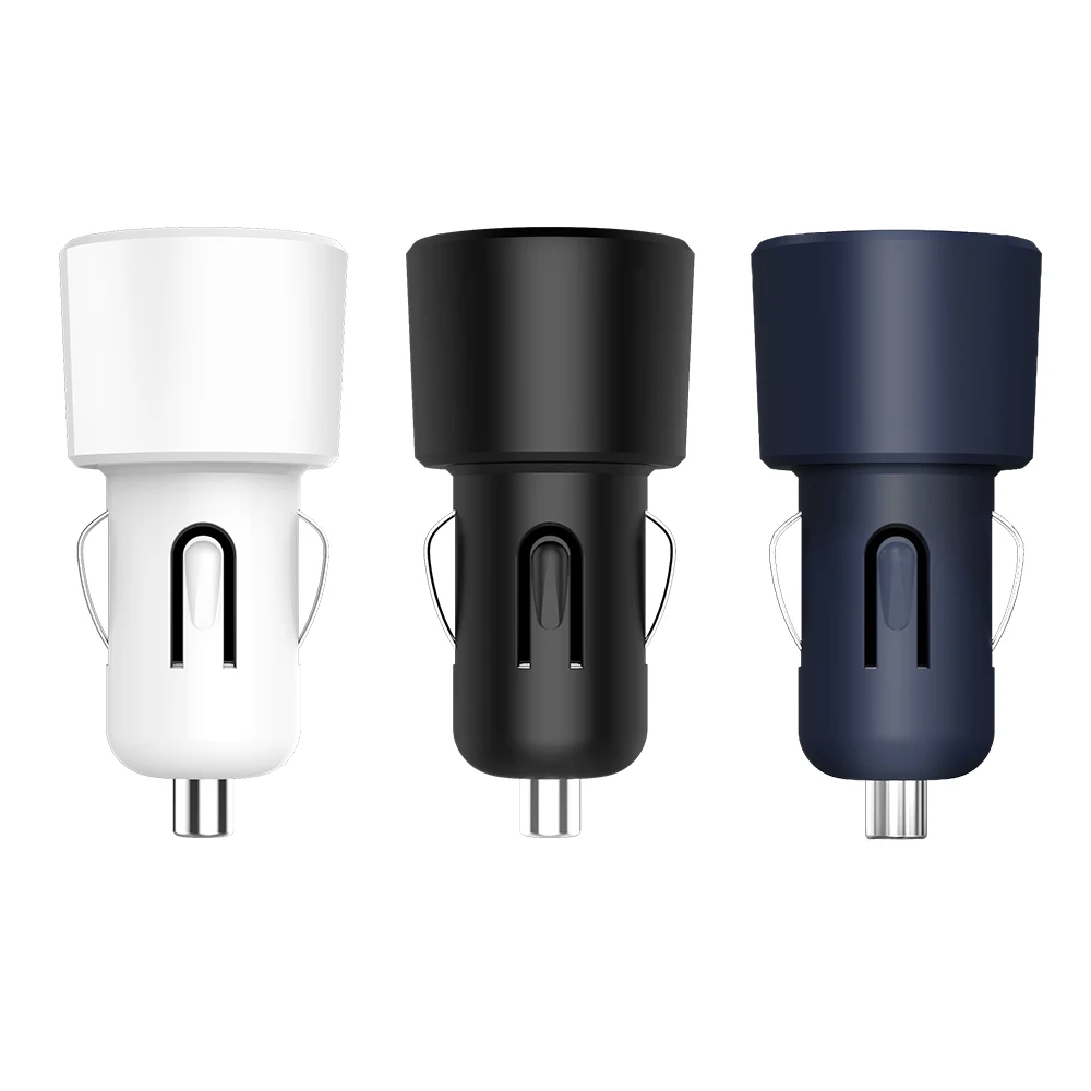 Car Charger 12V/24V Quick Charge 3.0 iphone Android Samsung 3.4A PD Type-A Type-C Dual Interface Car Trunk