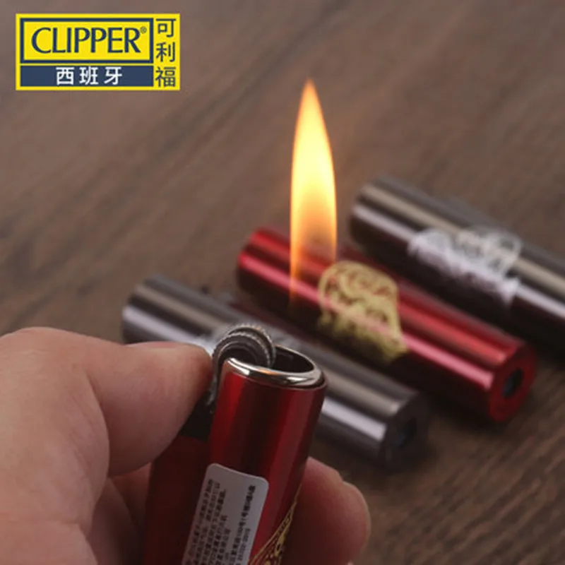 CLIPPER Metal Can Replace The Inner Tank Butane Gas Grinding Wheel Lighter Cigarette Accessories Men And Women Gifts