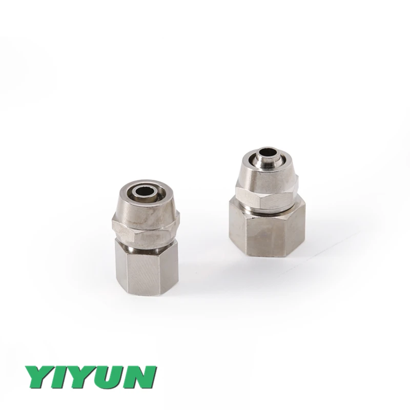 Brass internal thread straight through lock female quick-twist joint PCF10/PCF12/PCF14/PCF16-M01/02/03/04/06