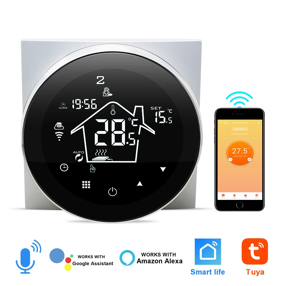 

WiFi Smart Thermostat Temperature Controller 16A Electric floor Heating Works with Alexa Google Home Tuya