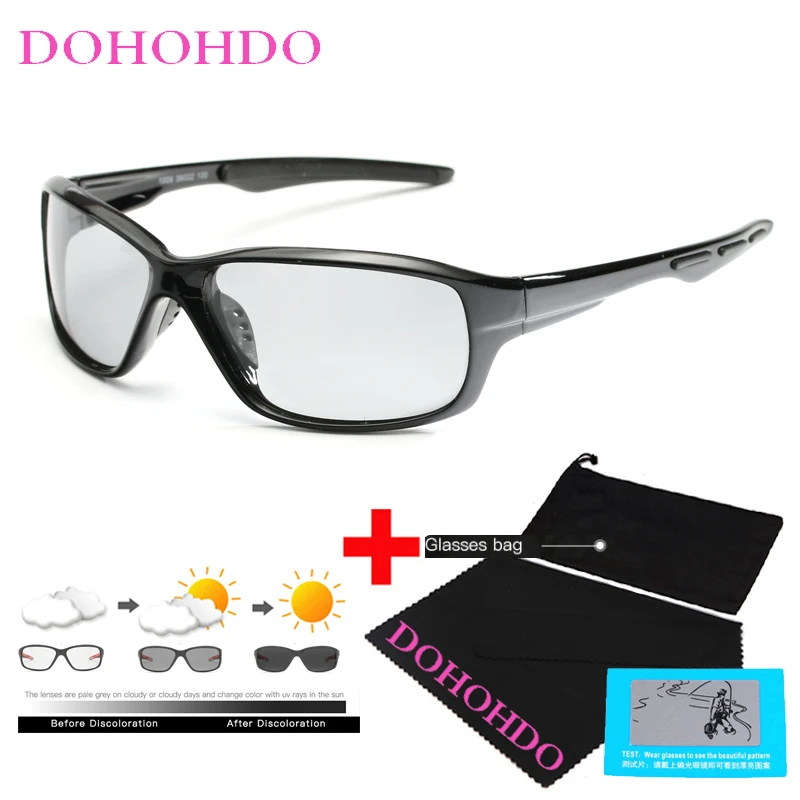 Photochromic Men Polarized Sport Glasses Women Bicycle Riding Fishing Cycling Sunglasses Outdoor Equipment Color-changing Lens