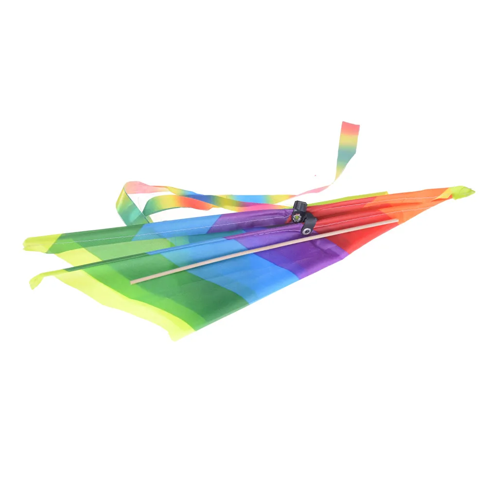 Hot Rainbow Kite Long Tail Nylon Outdoor Toys For Children Kids Kites Stunt Kite Surf Without Control Bar And Line Baby Toys