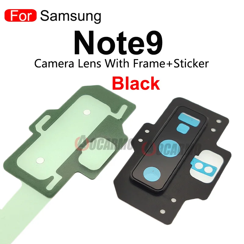 Para Samsung Galaxy Note 8 9 Note8 Note9 Lente Vidrio Cámara Trasera Con Marco Trasero Soporte y Sticker Pieza de Repuesto 4