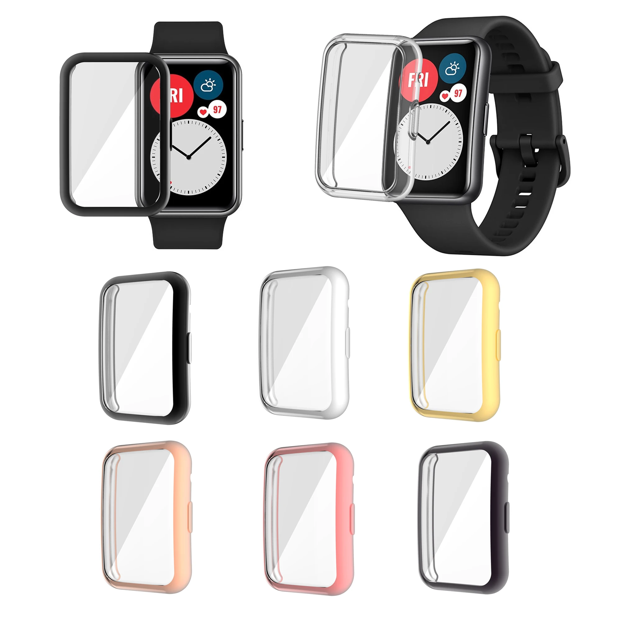 Tpu Screen Protector Case Cover Voor Huawei Horloge Fit