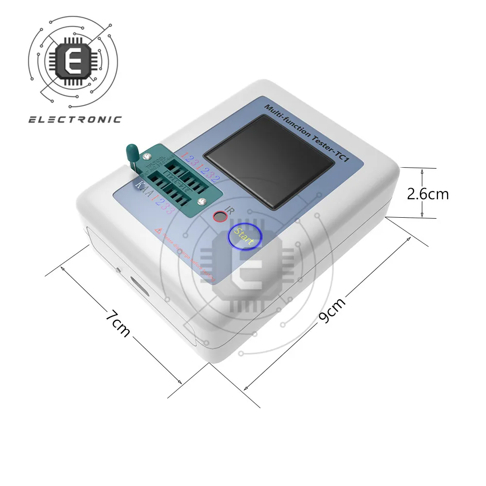 LCR-TC1 3.5 pollici Display colorato multifunzionale TFT retroilluminazione Transistor Tester multimetro resistenza condensatore