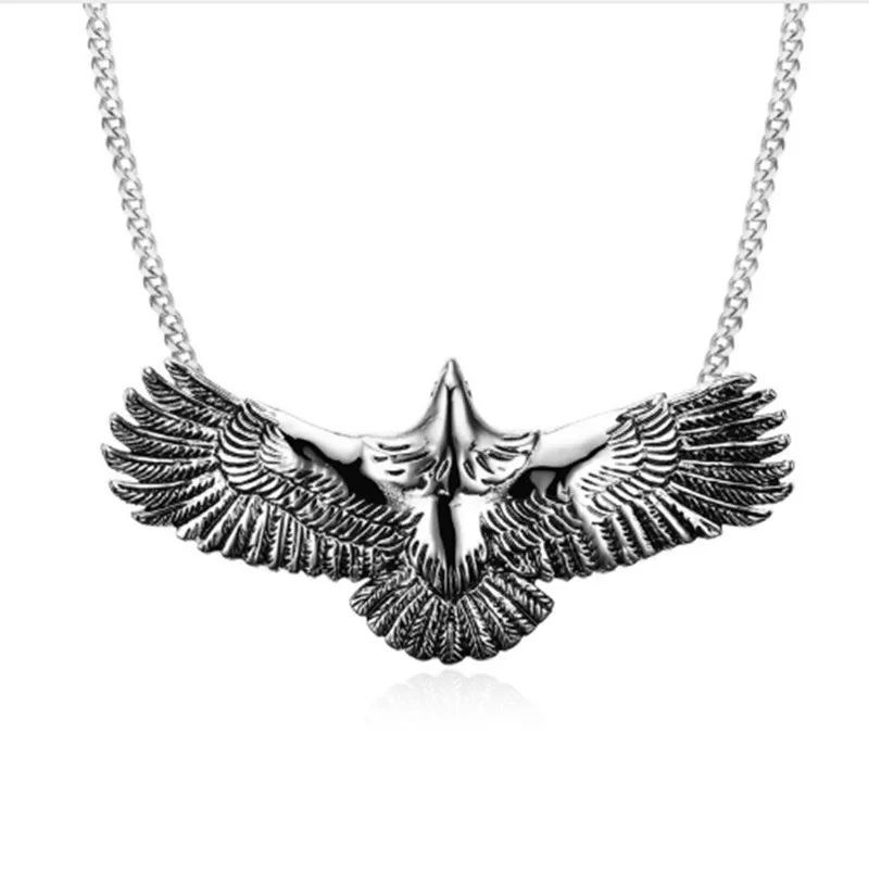 Men's Necklace High Quality Metal Flying Eagle Eagle Sky Eagle Bird Tribe Biker Pendant Necklace