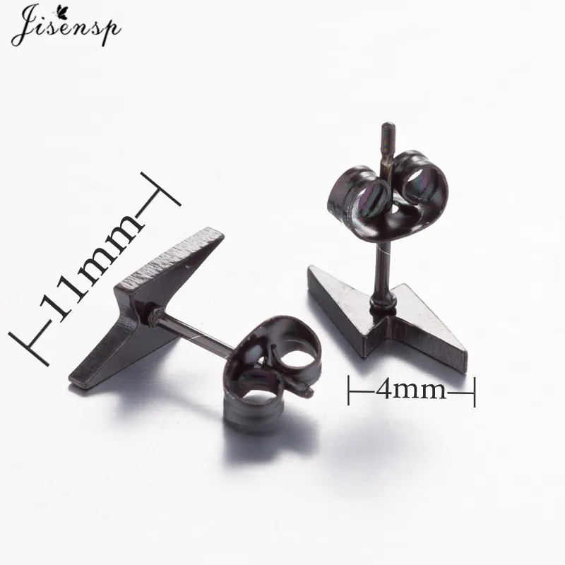 Punk Minimalist Thunder Earrings Vintage Lightning Bolt Stud Earrings for Women Men Stainless Steel Jewelry Pendientes Hombre