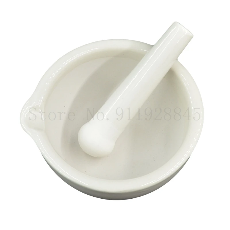 Mortier et pilon en porcelaine de laboratoire, bol de meulage blanc Assad, diamètre 60mm 80mm 100mm 130mm 160mm, 1 pièce