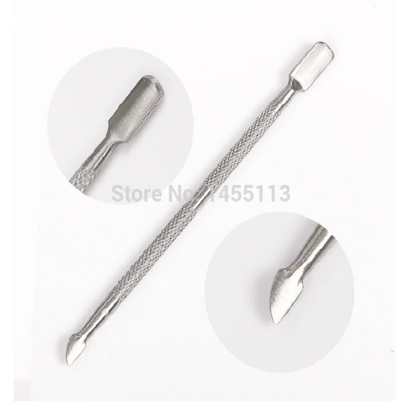 1pcs Cuticle Pusher Stainless Steel Spoon Pusher Cuticle Manicure Nail Art Tools Nail Cleaning Under Nail Cuticle