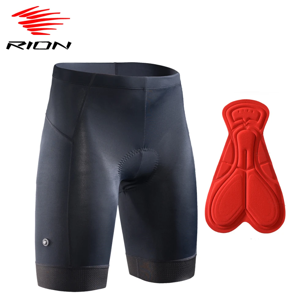 RION Cycling Shorts Men Bicycle Clothing Male Outdoors Sports Tights Motorcross Padded Underwear Medium Distance MTB Wear Gym