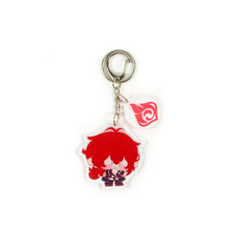 Anime Game Genshin Impact COSPLAY KLEE XIAO ZHONGLI VENTI Peripheral Products Acrylic Keychain Holiday Birthday Gift