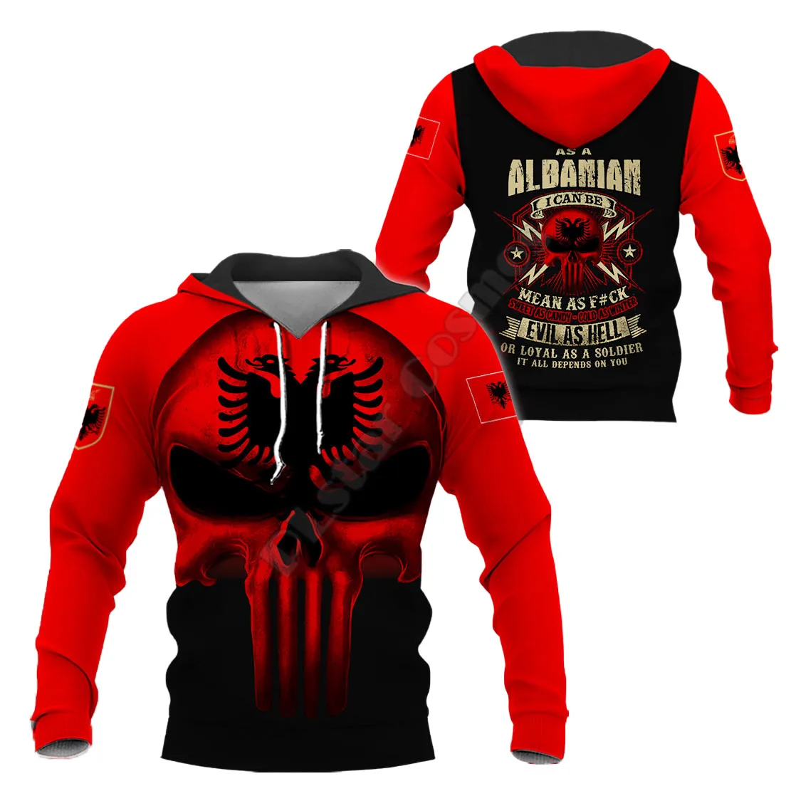 Albanian hoodies 3D Printed Hoodies Fashion Pullover Men For Women Sweatshirts Sweater Cosplay Costumes