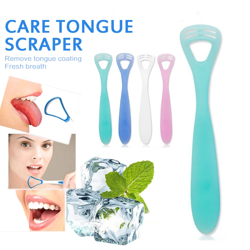 New Useful Tongue Scraper Brush Oral Care To Keep Fresh Breath Reusable Fresh Breath Maker Tongue Cleaners Random Color