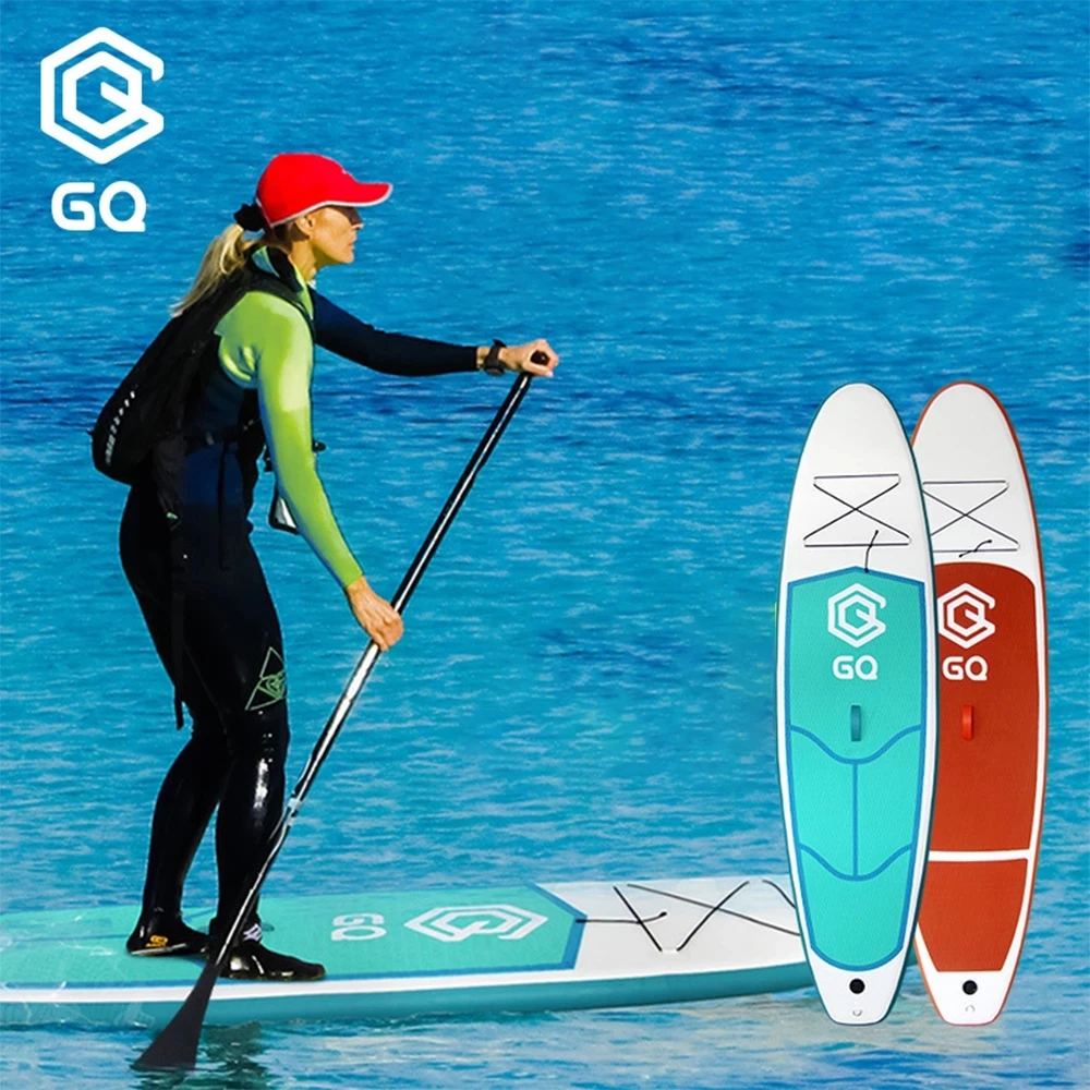 GQ GQ290 SUP Selancar Tiup Dayung Kitesurf Yoga Hiburan Berdiri Papan Dayung Selancar Kayak Perahu Nelayan Efoil Fins290cm